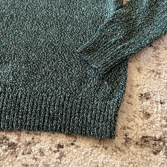 St John’s Bay Men’s Sweater Green Marled Crewneck Pullover size large - Picture 3 of 9